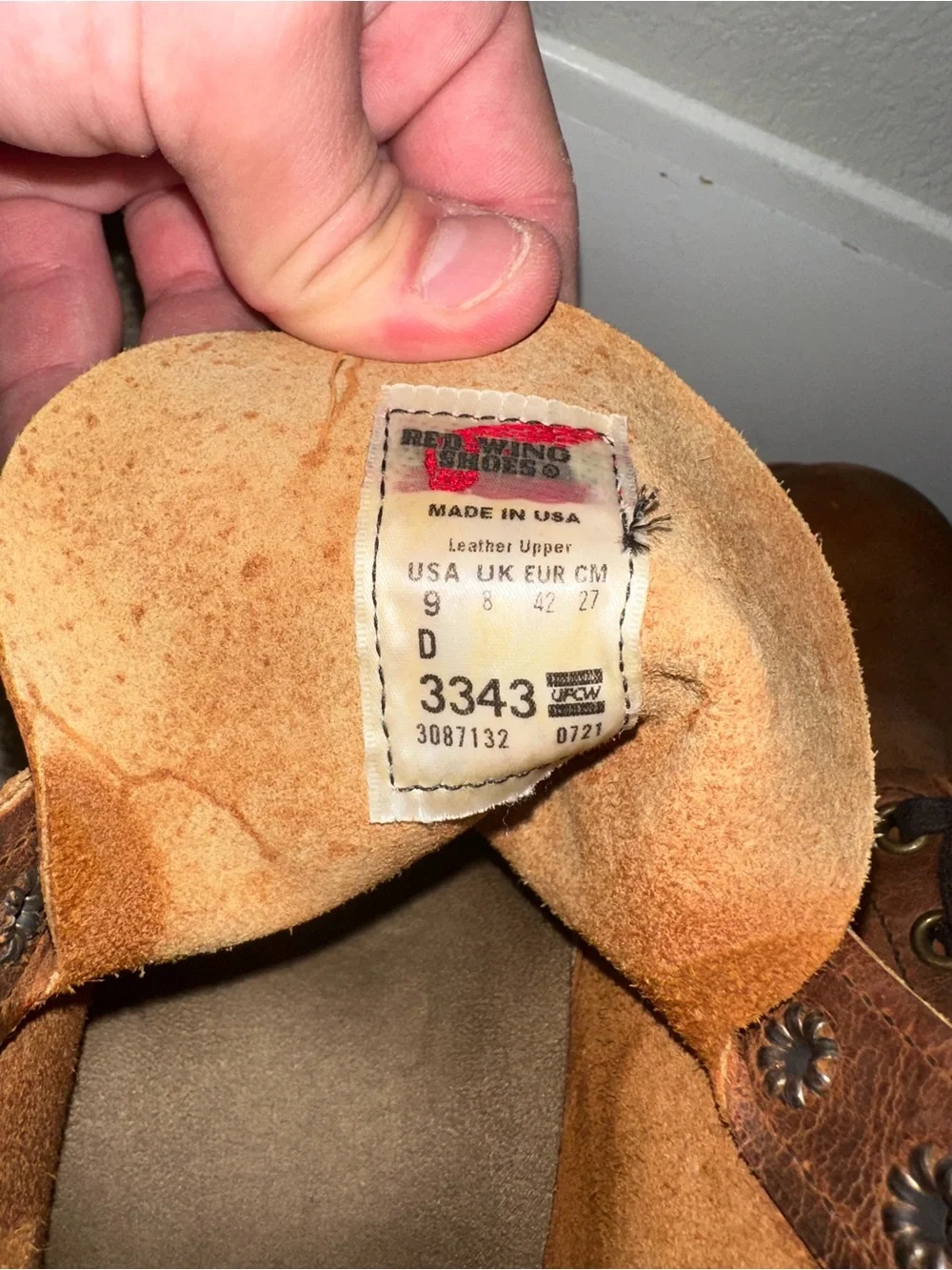 Red Wing Shoes Tan/Brown Leather Lace-Up Work Boots